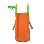 Danoz Kids - Keezi Kids Slide Set Basketball Hoop Indoor Outdoor Playground Toys 100cm Orange - danozdirect