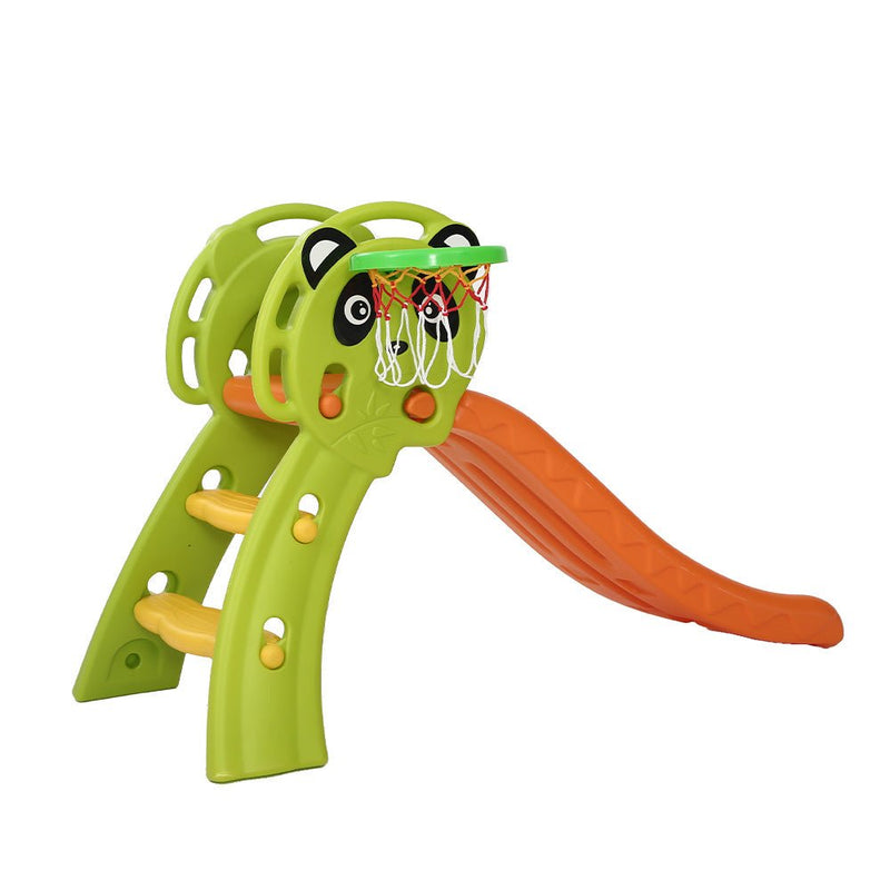 Danoz Kids - Keezi Kids Slide Set Basketball Hoop Indoor Outdoor Playground Toys 100cm Orange - danozdirect