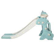 Danoz Kids - Keezi Kids Slide Set Basketball Hoop Ring Outdoor Playground Toy Deer 140cm Blue - danozdirect