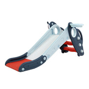 Danoz Kids - Keezi Kids Slide Set Basketball Hoop Rings Outdoor Playground Toys 110cm Blue - danozdirect