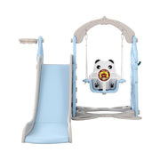 Danoz Kids - Keezi Kids Slide Swing Set Basketball Hoop Rings Outdoor Playground 170cm Blue - danozdirect