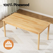 Danoz Kids - Keezi Kids Table and 2 Chairs Set Pinewood - danozdirect