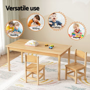 Danoz Kids - Keezi Kids Table and 2 Chairs Set Pinewood - danozdirect