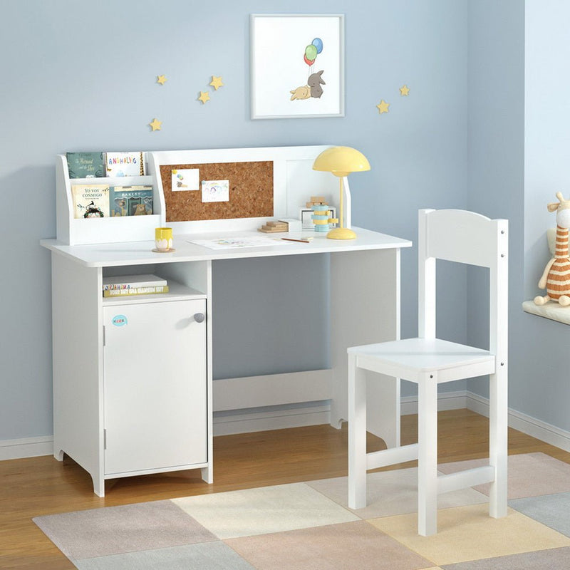 Danoz Kids - Keezi Kids Table and Chair Set Children Study Play Toys Desk w/ Cabinet Storage - danozdirect
