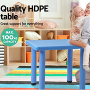Danoz Kids - Keezi Kids Table Plastic Square Activity Study Desk 60X60CM - danozdirect