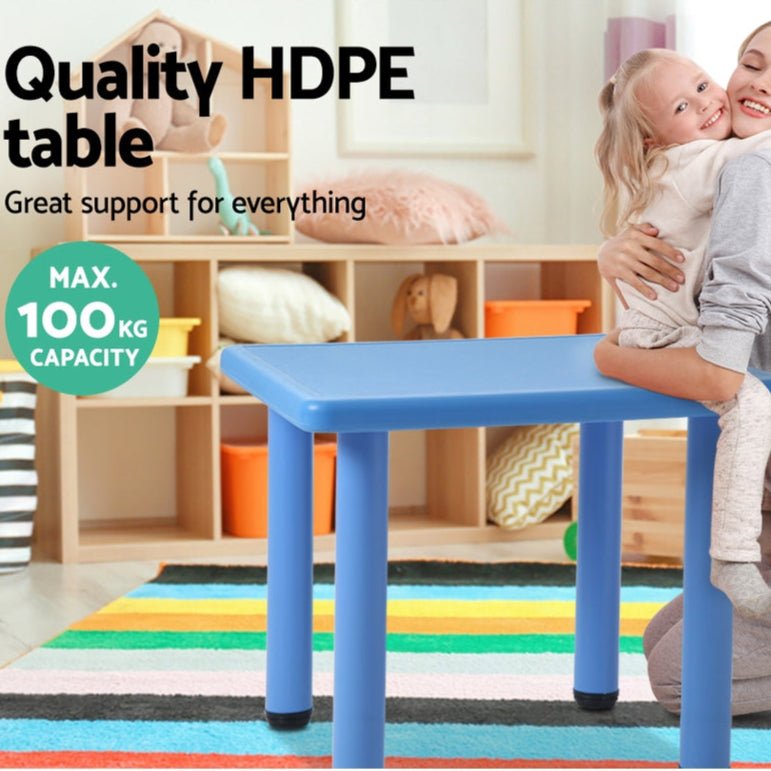 Danoz Kids - Keezi Kids Table Plastic Square Activity Study Desk 60X60CM - danozdirect