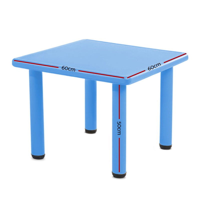 Danoz Kids - Keezi Kids Table Plastic Square Activity Study Desk 60X60CM - danozdirect