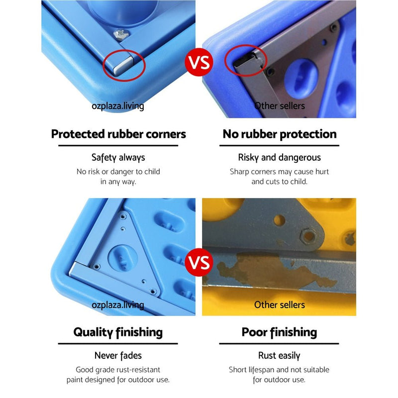 Danoz Kids - Keezi Kids Table Plastic Square Activity Study Desk 60X60CM - danozdirect