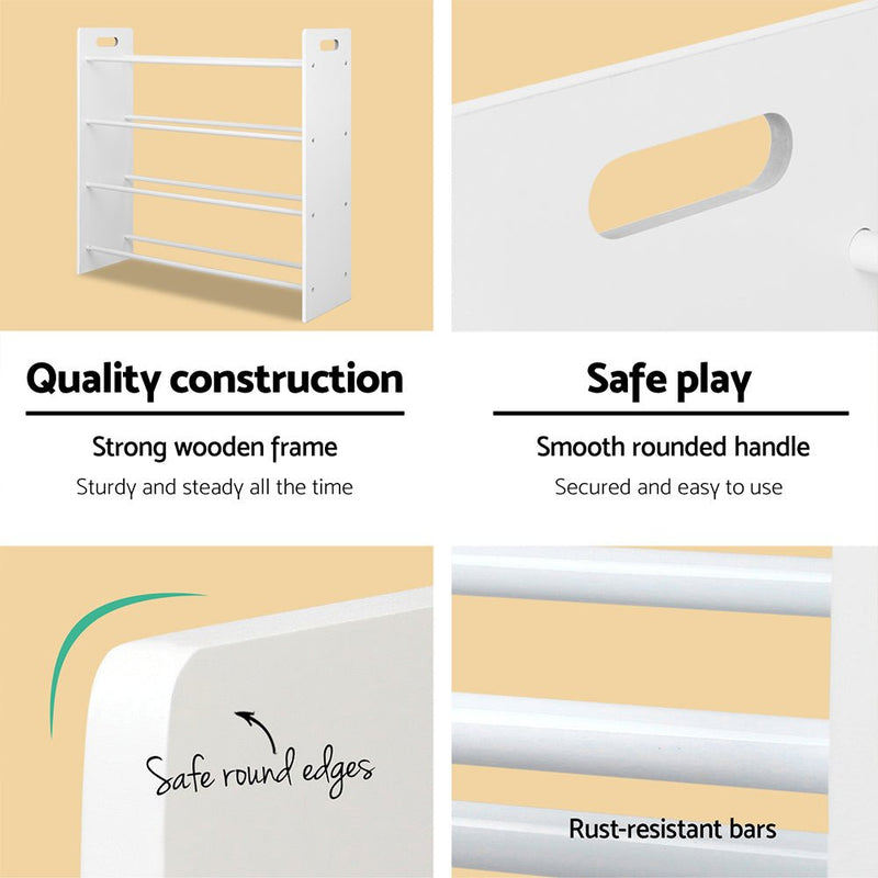 Danoz Kids - Keezi Kids Toy Box 12 Bins Bookshelf Organiser Children Storage Rack - danozdirect