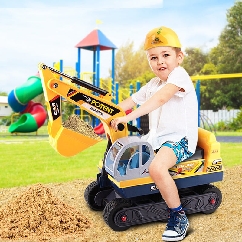 Danoz Kids - Keezi Ride On Car Toys Kids Excavator Digger Sandpit Bulldozer Car Pretend Play - danozdirect