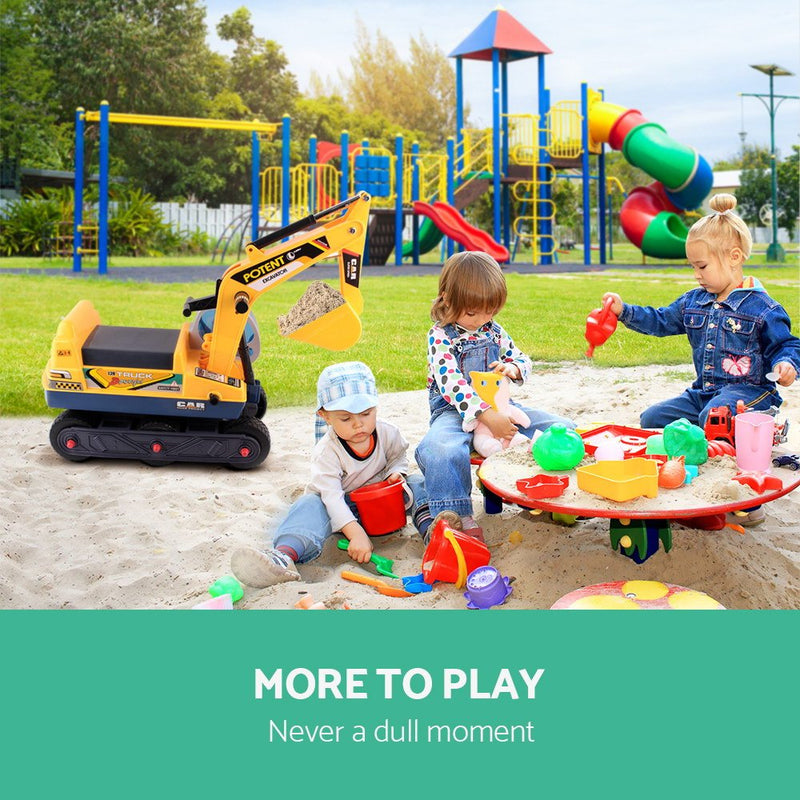 Danoz Kids - Keezi Ride On Car Toys Kids Excavator Digger Sandpit Bulldozer Car Pretend Play - danozdirect