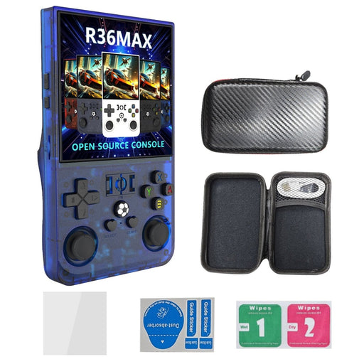 Danoz Kids - R36MAX Handheld Retro Game Console - 4.0 IPS Screen Open Source Linux 4000mAh Battery 30+ Emulators(blue)" - danozdirect