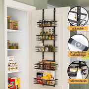 Danoz Kitchen - 4 Tier Adjustable Baskets Over Door Pantry Organizer for Home Kitchen - danozdirect