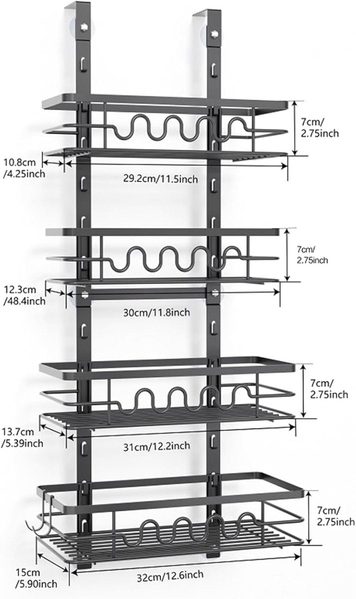 Danoz Kitchen - 4 Tier Adjustable Baskets Over Door Pantry Organizer for Home Kitchen - danozdirect