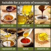 Danoz Kitchen - 470 ml Oil Sprayer for Cooking,2 - in - 1 Olive Oil Dispenser and Oil Spray Bottle,Oil Spray with Stickers,Thick Glass Spray Bottle - danozdirect