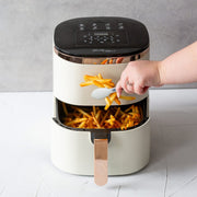 Danoz Kitchen - 7L Digital Air Fryer with 8 pre - set Touch - control Cooking Programs - Cream - danozdirect