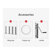 Danoz Kitchen - 7L Manual Horizontal Sausage Filler - Stainless Stuffer Meat Press Machine Sausage - danozdirect