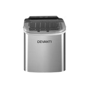 Danoz Kitchen - Devanti 12kg Ice Maker Machine w/Self Cleaning Silver - danozdirect