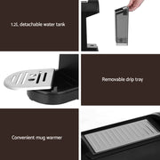 Danoz Kitchen - Devanti 20 Bar Coffee Machine Espresso Cafe Maker Black - Incl. Delivery - danozdirect