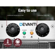 Danoz Kitchen - Devanti 20L Electric Commercial Deep Fryer Double Baskets 4400W Incl. Delivery - danozdirect