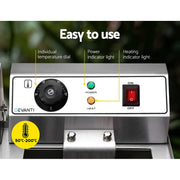 Danoz Kitchen - Devanti 20L Electric Commercial Deep Fryer Double Baskets Oil Taps 6000W - danozdirect