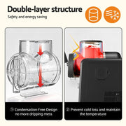 Danoz Kitchen - Devanti 2L Slushie Machine Ice Cream Maker Frozen Smoothies Milkshakes Black - danozdirect