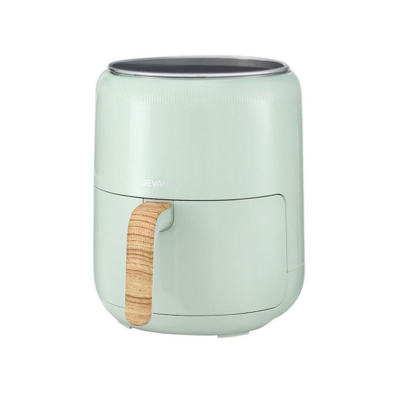 Danoz Kitchen - Devanti 5L Air Fryer Touch Control 1700W Green - Super Offer - danozdirect