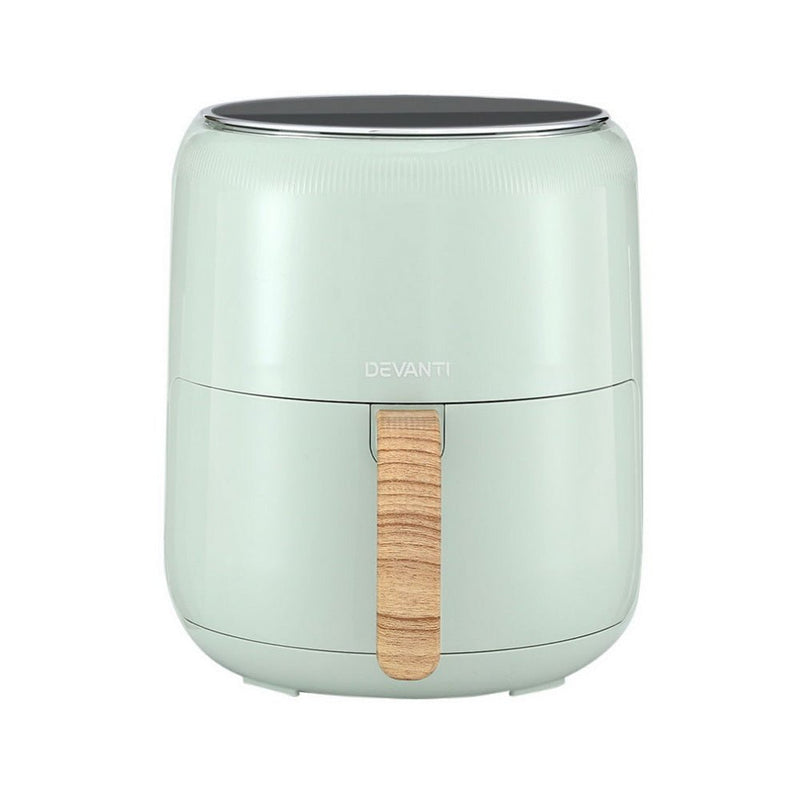 Danoz Kitchen - Devanti 5L Air Fryer Touch Control 1700W Green - Super Offer - danozdirect