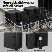 Danoz Kitchen - Devanti Air Fryer Oven 11L Dual Zone Fryers - danozdirect