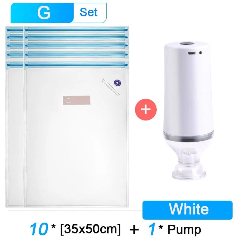 Danoz Kitchen - Electric Vacuum Pump for Food Vacuum Storage Bags USB Charging Sealing Machine for Food Sous Vide Cooking Bags - danozdirect