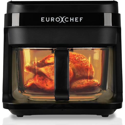 Danoz Kitchen - EUROCHEF 6.5L Air Fryer, Electric Digital Airfryer with Glass Container, Black - danozdirect