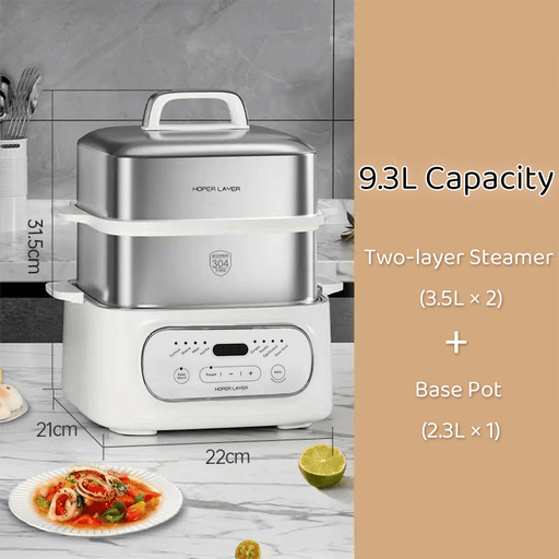 Danoz Kitchen - Hoper Layer Multifunctional Three - layer Stainless Steel food Steamer - danozdirect