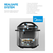 Danoz Kitchen - Midea 5.7L 12 Programs Pressure Cooker - danozdirect