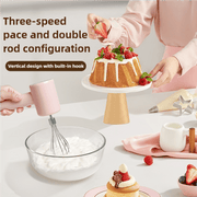 Danoz Kitchen - Portable Electric Mixer, Blender, Egg Beater with 3 - Speed Adjustment, Dual Whisks, and Type - C Charging - danozdirect