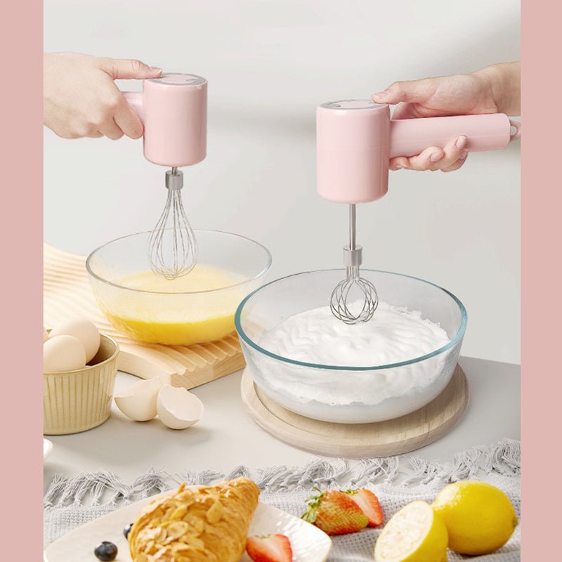 Danoz Kitchen - Portable Electric Mixer, Blender, Egg Beater with 3 - Speed Adjustment, Dual Whisks, and Type - C Charging - danozdirect