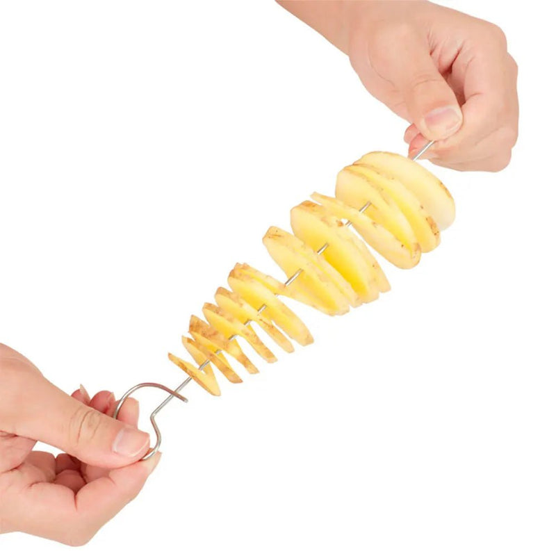 Danoz Kitchen - Stainless Steel Plastic Rotate Potato Slicer Twisted Potato Spiral Slice Cutter Creative Vegetable Tool Kitchen Gadgets - Buy 1 Get 1 Free - danozdirect