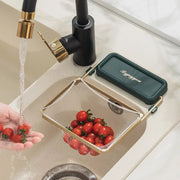 Danoz Kitchen - Triangular Sink Filter Strainer Drainer Mesh Bag Basket Vegetable Fruit Drain Suction Cup Rack Hanging Garbage Shelf for Kitchen - danozdirect