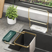 Danoz Kitchen - Triangular Sink Filter Strainer Drainer Mesh Bag Basket Vegetable Fruit Drain Suction Cup Rack Hanging Garbage Shelf for Kitchen - danozdirect