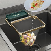Danoz Kitchen - Triangular Sink Filter Strainer Drainer Mesh Bag Basket Vegetable Fruit Drain Suction Cup Rack Hanging Garbage Shelf for Kitchen - danozdirect
