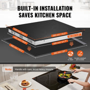Danoz Kitchen - VEVOR Built - in Electric Cooktop Radiant Ceramic Cooktop 4 Burners 23.2x20.5 inch - danozdirect