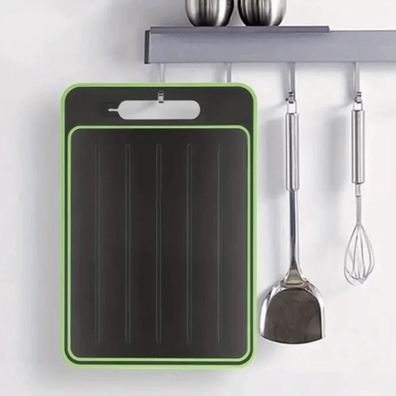 Danoz KitchenSmart 4 in 1 Defrosting, Knife Sharpner and Cutting Board Double Sided Rectangular Chopping Board with Grater Sharpener + Quick Defrosting Tray for Frozen food. - danozdirect