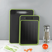 Danoz KitchenSmart 4 in 1 Defrosting, Knife Sharpner and Cutting Board Double Sided Rectangular Chopping Board with Grater Sharpener + Quick Defrosting Tray for Frozen food. - danozdirect