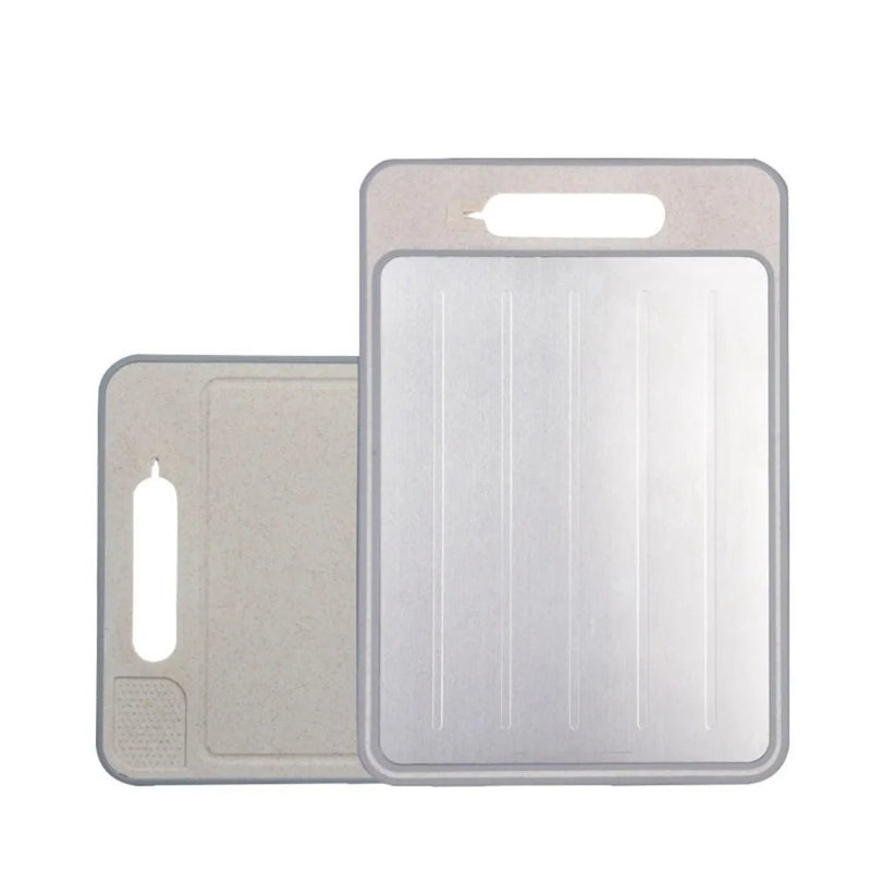 Danoz KitchenSmart 4 in 1 Defrosting, Knife Sharpner and Cutting Board Double Sided Rectangular Chopping Board with Grater Sharpener + Quick Defrosting Tray for Frozen food. - danozdirect