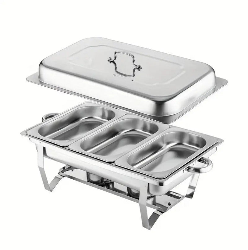 Danoz KitchenSmart Chafing Dish Food Warmer Stove 11L 3 Compartment - Super deal! - danozdirect