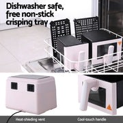 Danoz KitchenSmart - Devanti Air Fryer 9L Dual Zone Fryers 2600W Pink - Free Postage - danozdirect