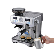 Danoz KitchenSmart Devanti Coffee Machine Espresso Latte Maker with Grinder Milk Frother Steam Wand - danozdirect