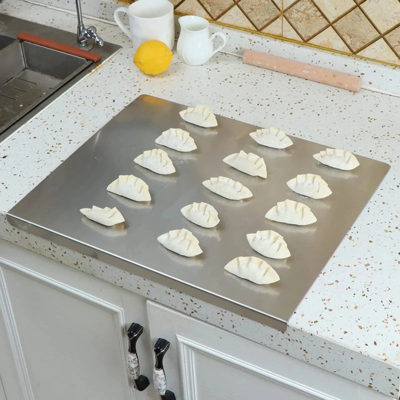 Danoz KitchenSmart - Stainless Steel Cutting Board with Lip Multi-Function Countertop Protector!