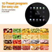 Danoz KitcheSmart Devanti 8 Trays Food Dehydrator, Biltong maker, Stainless Steel Auto - Rotate 10 Programs 700W - danozdirect