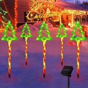 Danoz Lights - 5pc/set solar candy Christmas tree ground installation decorative lights outdoor garden lawn LED lights courtyard lights - danozdirect