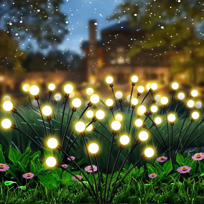 Danoz Lights - Garden Lights - New Upgraded Solar Powered Firefly Lights Outdoor Waterproof Vibran Garden Lights for Decoration , Buy 1 Get 1 Free!i - danozdirect